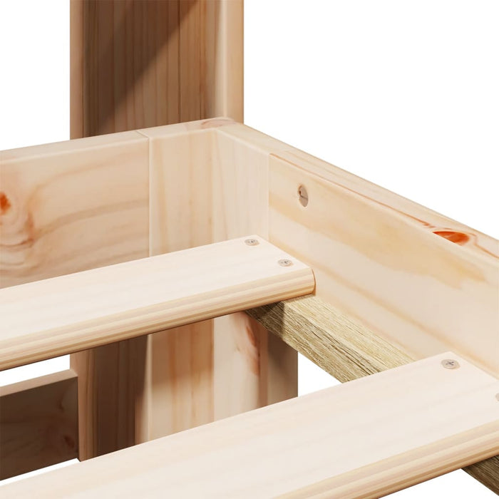 Letto Libreria senza Materasso-Struttura Letto con contenitore 135x190 cm in Legno di Pino 707441