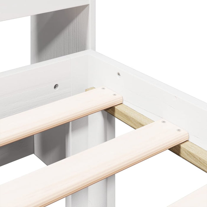 vidaXL Letto Libreria senza Materasso Bianca 90x200 cm Legno di Pino