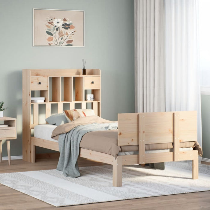 vidaXL Letto Libreria senza Materasso 100x200 cm in Legno di Pino