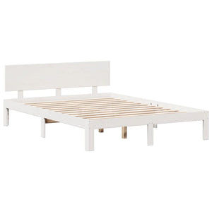 vidaXL Letto Libreria senza Materasso Bianco 150x200 cm Legno di Pino