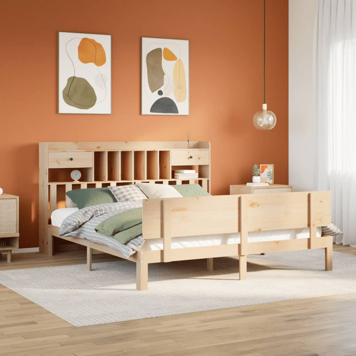 vidaXL Letto Libreria senza Materasso 180x200 cm in Legno di Pino