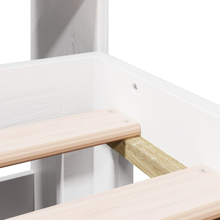 Giroletto con Libreria senza Materasso-Struttura Letto con contenitore 180x200 cm in Legno Pino 439504