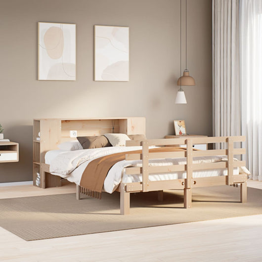 vidaXL Letto Libreria senza Materasso 120x190 cm in Legno di Pino