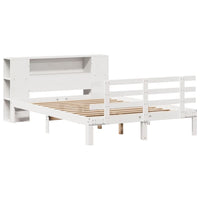 vidaXL Letto Libreria senza Materasso Bianco 140x200 cm Legno di Pino