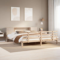 vidaXL Letto Libreria senza Materasso 200x200 cm in Legno di Pino