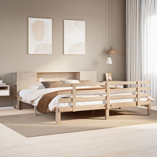 vidaXL Letto Libreria senza Materasso 200x200 cm in Legno di Pino