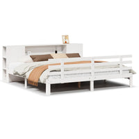 vidaXL Letto Libreria senza Materasso Bianco 200x200 cm Legno di Pino