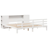vidaXL Letto Libreria senza Materasso Bianco 200x200 cm Legno di Pino