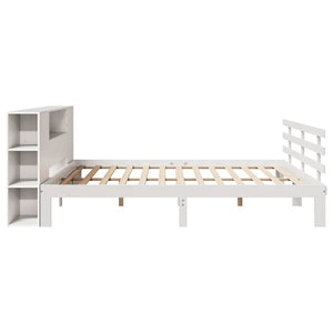 vidaXL Letto Libreria senza Materasso Bianco 200x200 cm Legno di Pino