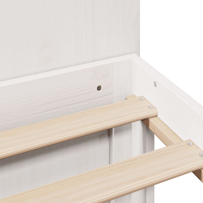 vidaXL Letto Libreria senza Materasso Bianco 200x200 cm Legno di Pino