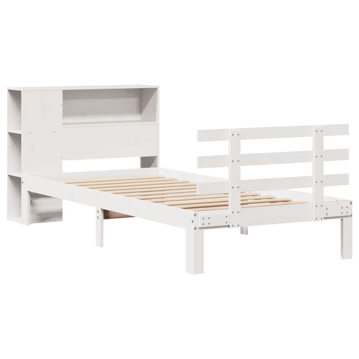 vidaXL Letto con Libreria senza Materasso 75x190 cm in Legno Pino
