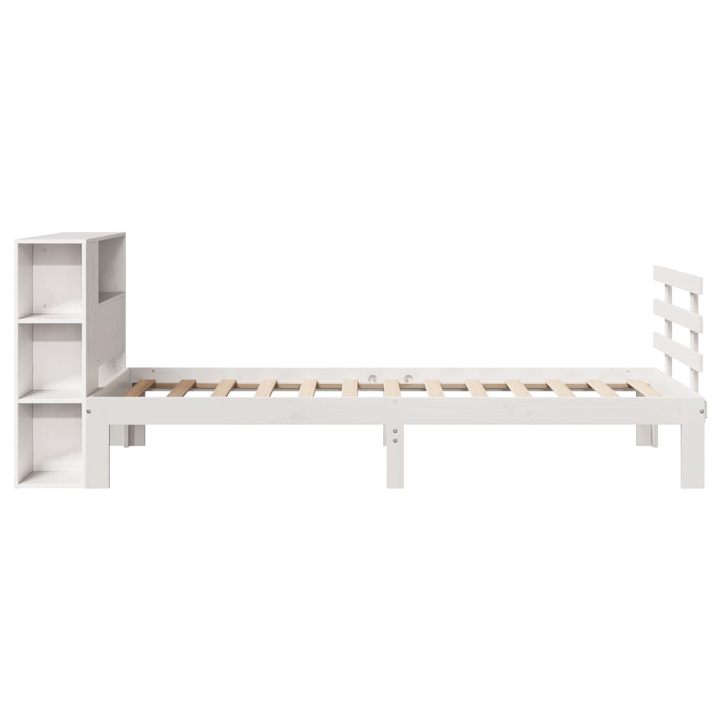 vidaXL Letto con Libreria senza Materasso 75x190 cm in Legno Pino