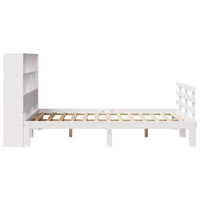 Letto Libreria senza Materasso-Struttura Letto con contenitore Bianco 120x190 cm Legno di Pino 283973