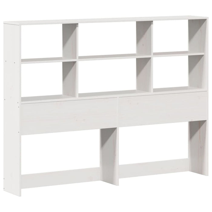 Letto Libreria senza Materasso-Struttura Letto con contenitore Bianco 120x190 cm Legno di Pino 283973