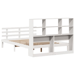 vidaXL Letto Libreria senza Materasso Bianco 140x190 cm Legno di Pino
