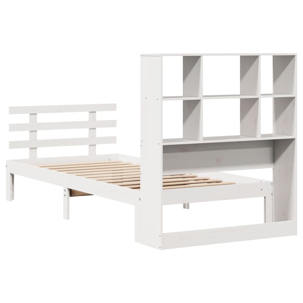 vidaXL Letto Libreria senza Materasso Bianca 90x200 cm Legno di Pino