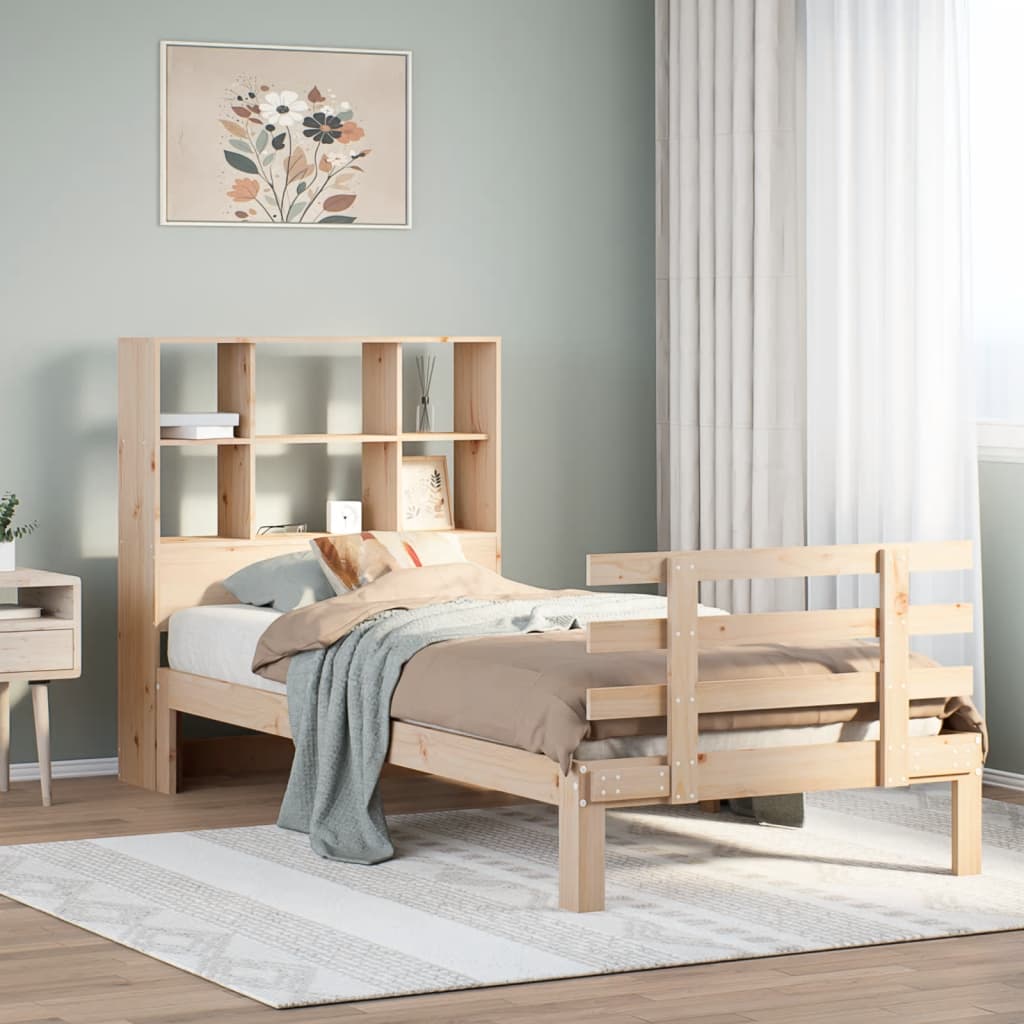 vidaXL Letto Libreria senza Materasso 100x200 cm in Legno di Pino