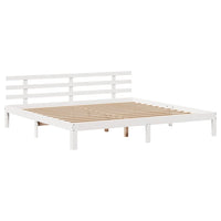 vidaXL Letto Libreria senza Materasso Bianco 200x200 cm Legno di Pino