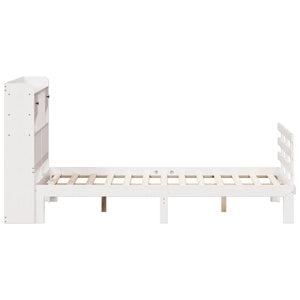 vidaXL Letto Libreria senza Materasso Bianco 135x190 cm Legno di Pino
