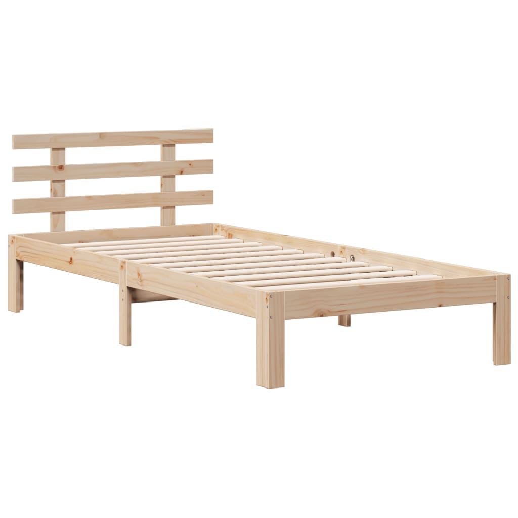 vidaXL Letto Libreria senza Materasso 90x200 cm Legno Massello Pino
