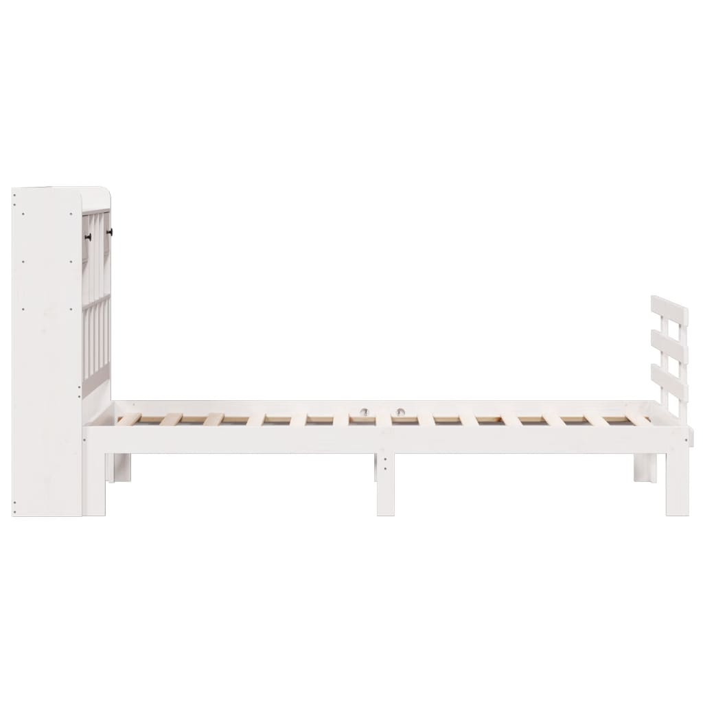 vidaXL Letto Libreria senza Materasso Bianca 90x200 cm Legno di Pino