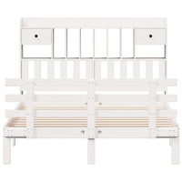 Letto Libreria senza Materasso Bianco 140x200 cm Legno di Pino