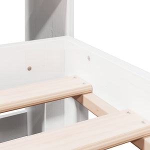 vidaXL Giroletto con Libreria senza Materasso 180x200 cm in Legno Pino