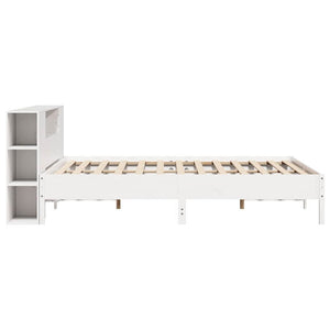 vidaXL Letto Libreria senza Materasso Bianco 200x200 cm Legno di Pino