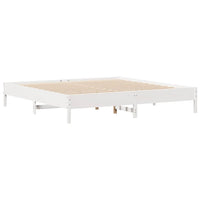 vidaXL Letto Libreria senza Materasso Bianco 200x200 cm Legno di Pino