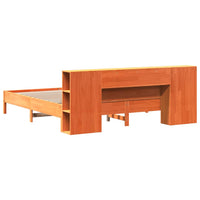 vidaXL Letto Libreria senza Materasso Marrone Cera 200x200 cm in Pino