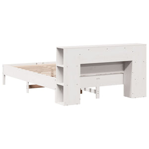vidaXL Letto Libreria senza Materasso Bianco 150x200 cm Legno di Pino