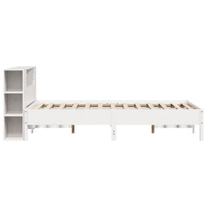 Letto Libreria senza Materasso Bianco 120x200 cm Legno di Pino 3322835