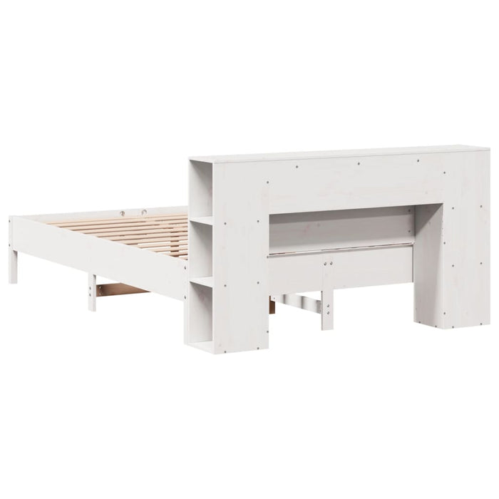 Letto Libreria senza Materasso Bianco 120x200 cm Legno di Pino 3322835