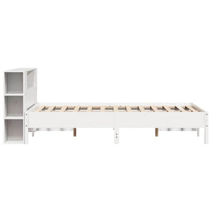 vidaXL Letto Libreria senza Materasso Bianco 135x190 cm Legno di Pino