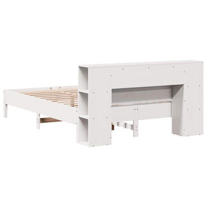 vidaXL Letto Libreria senza Materasso Bianco 135x190 cm Legno di Pino