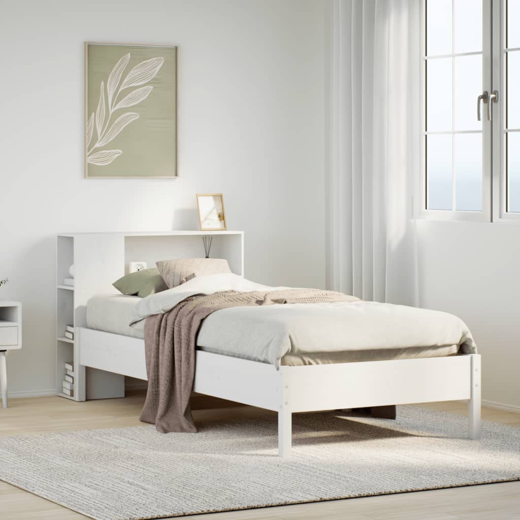 vidaXL Letto con Libreria senza Materasso 75x190 cm in Legno Pino