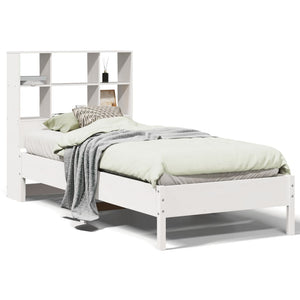 Letto Libreria senza Materasso Bianco 100x200 cm Legno di Pino 3322877