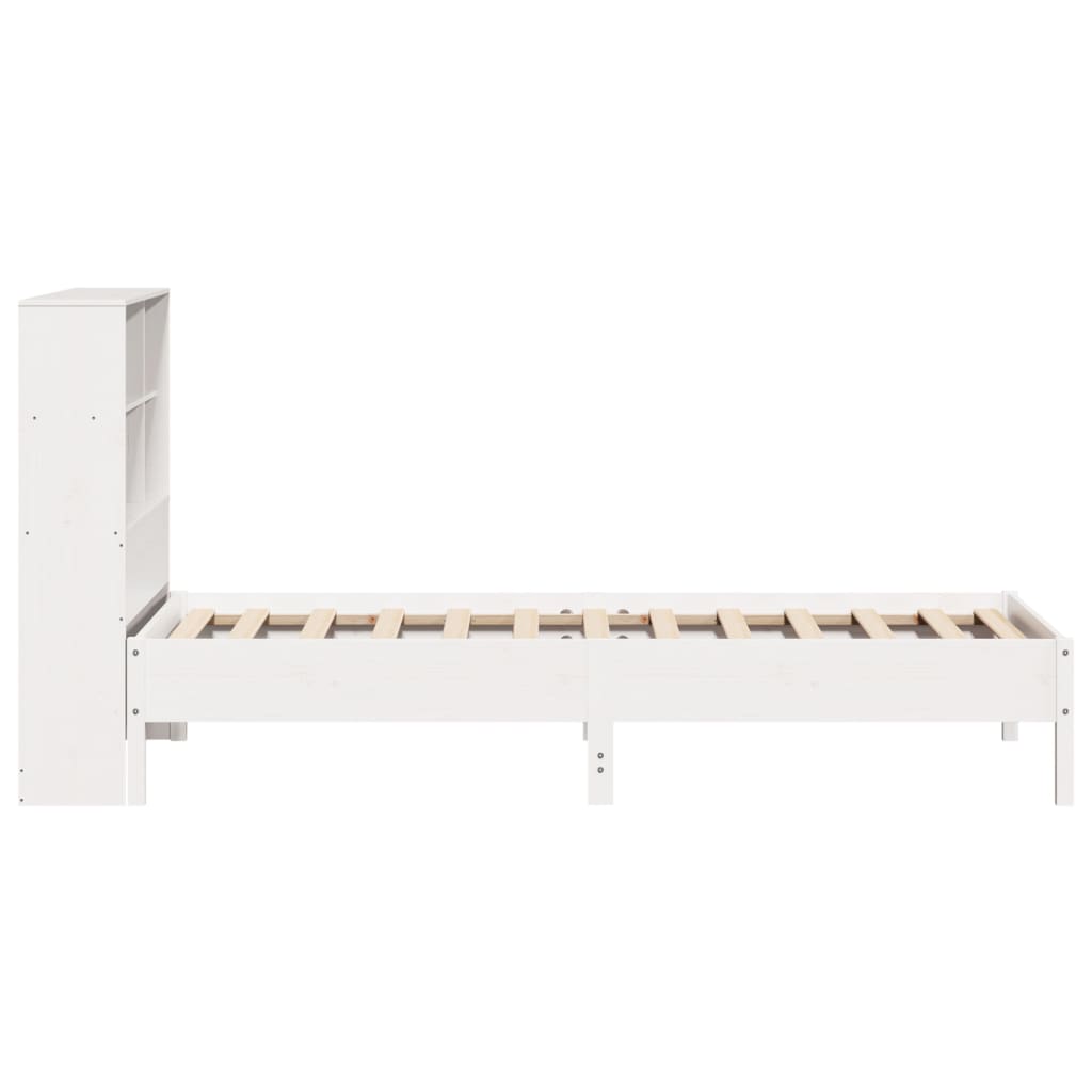 Letto Libreria senza Materasso Bianco 100x200 cm Legno di Pino 3322877