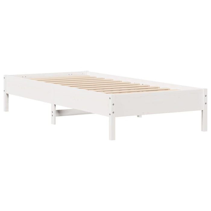 Letto Libreria senza Materasso Bianco 100x200 cm Legno di Pino 3322877