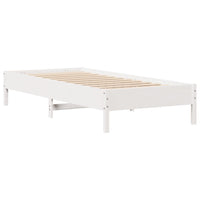 vidaXL Letto Libreria senza Materasso Bianca 90x200 cm Legno di Pino