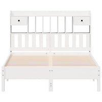 Letto Libreria senza Materasso Bianco 160x200 cm Legno di Pino 3322904