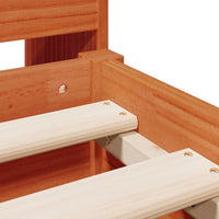 vidaXL Letto Libreria senza Materasso Marrone Cera 160x200 cm in Pino