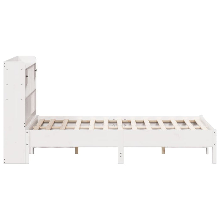 vidaXL Letto Libreria senza Materasso Bianco 150x200 cm Legno di Pino