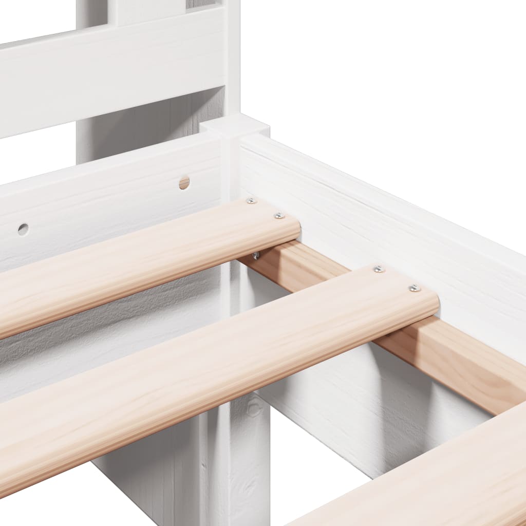 vidaXL Letto Libreria senza Materasso Bianca 90x200 cm Legno di Pino