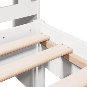 vidaXL Letto Libreria senza Materasso Bianca 90x200 cm Legno di Pino