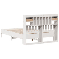 vidaXL Letto Libreria senza Materasso Bianco 135x190 cm Legno di Pino
