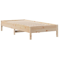 vidaXL Letto Libreria senza Materasso 90x190 cm Legno Massello Pino