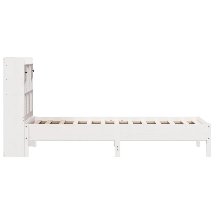 vidaXL Letto Libreria senza Materasso Bianco 90x190 cm Massello Pino
