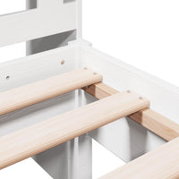 Letto con Libreria senza Materasso-Struttura Letto con contenitore 75x190 cm in Legno Pino 330946