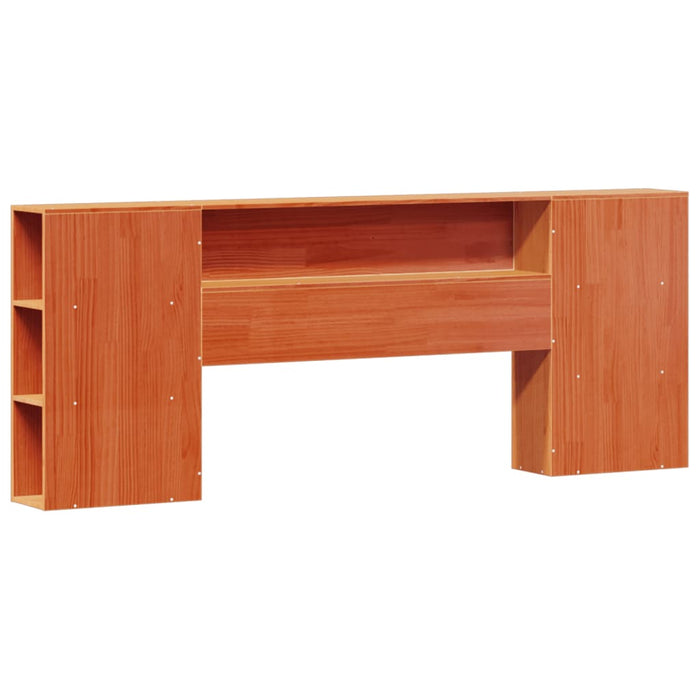 vidaXL Letto Libreria senza Materasso Marrone Cera 200x200 cm in Pino